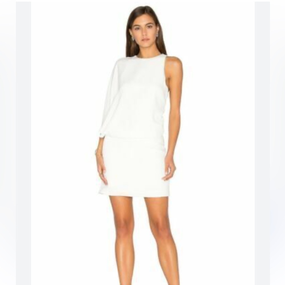 Halston Heritage Cream One Shoulder Sundress